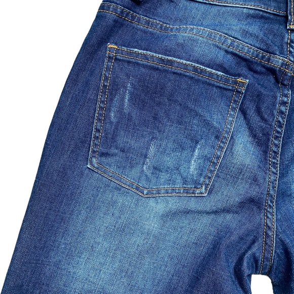 Union Bay Slim Boyfriend Straight Leg Distressed/Ripped Jeans 5 - Picture 9 of 15